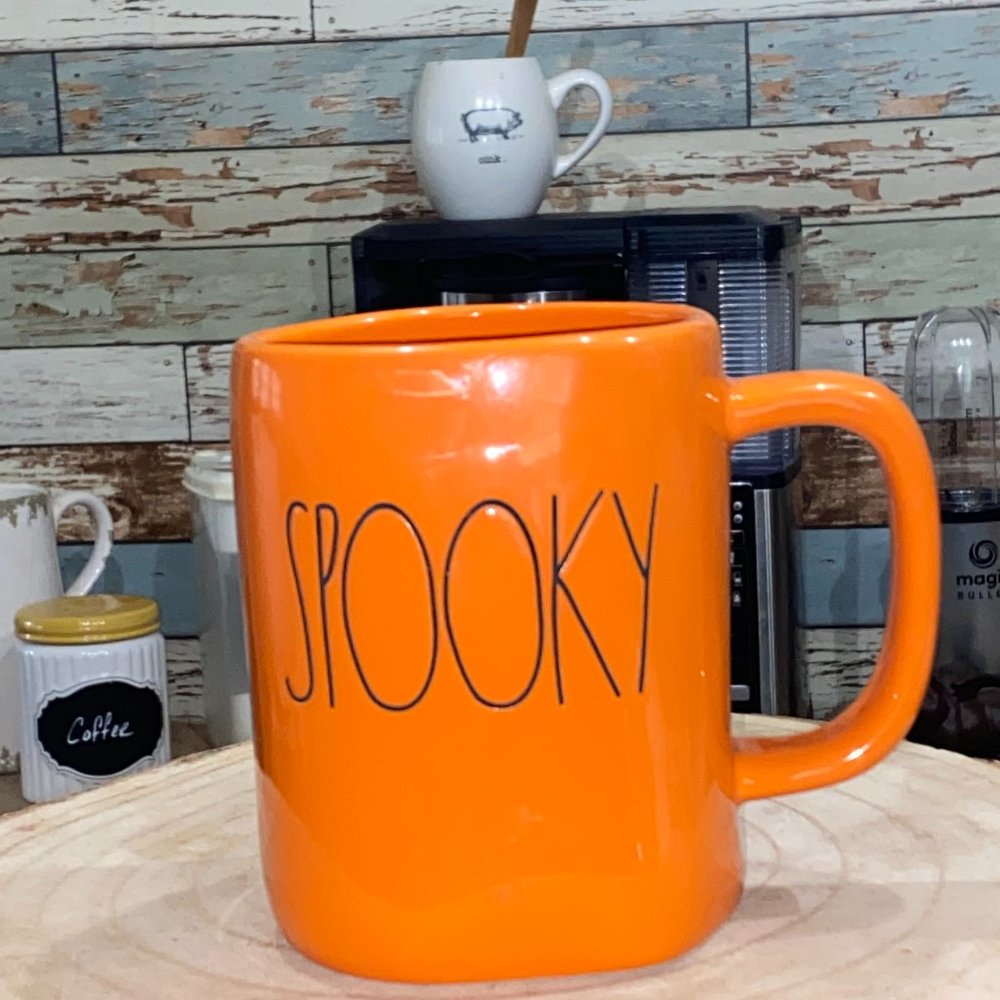 Rae Dunn Orange Spooky Mug Halloween